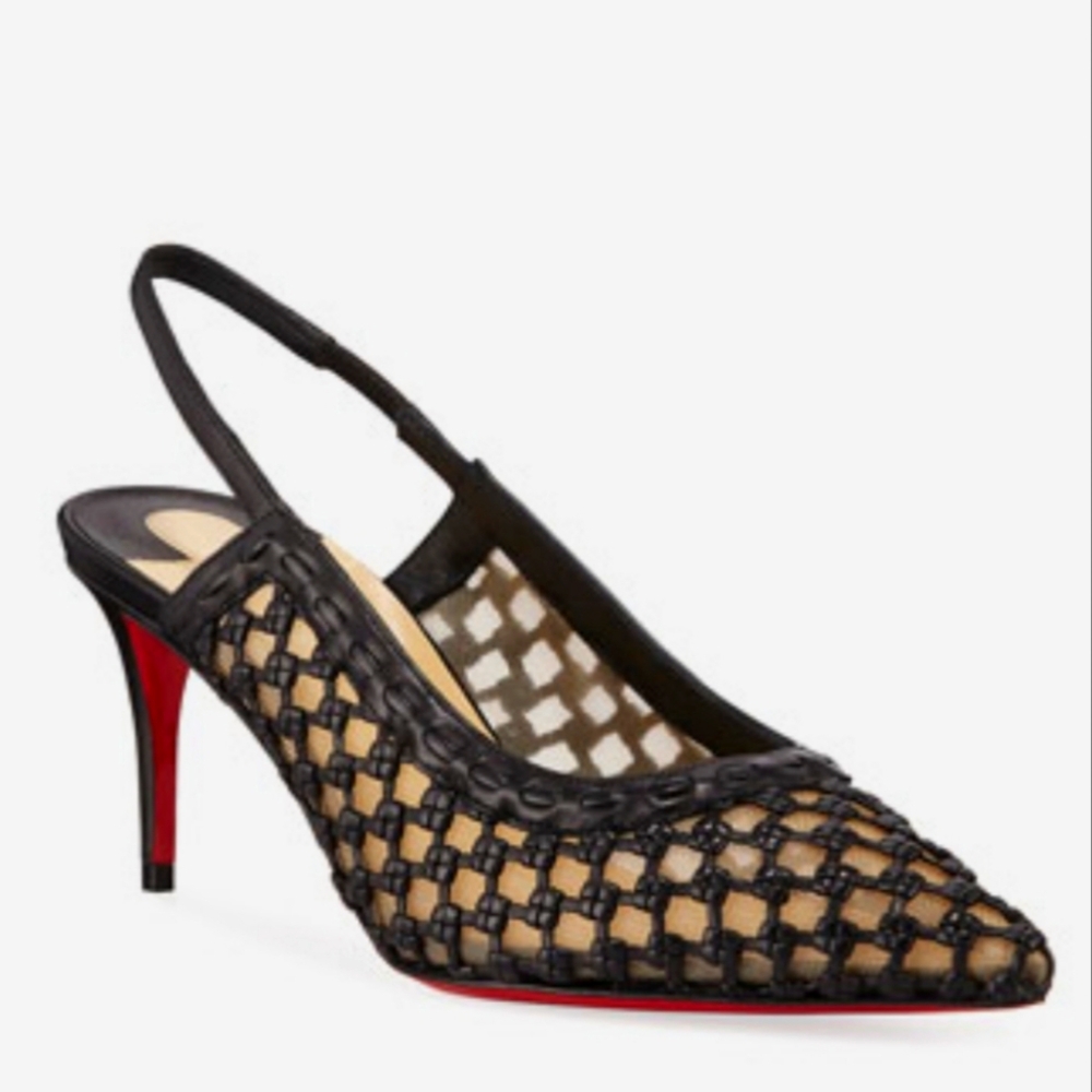 Cage Slingback Red Sole Pumps